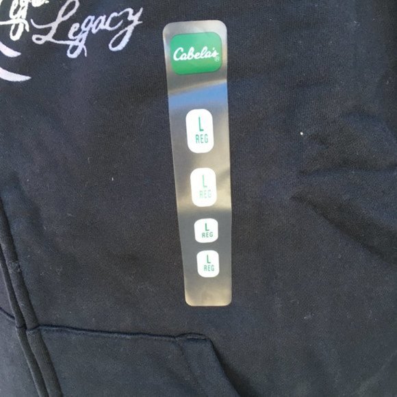 Cabela's Women's Hoodie Black Full-Zip Solid Varsity Black Green Jacket $49.99 - Picture 4 of 9